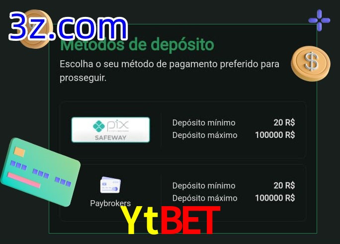 O cassino Ytbet oferece uma grande variedade de métodos de pagamento